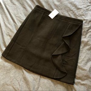J.Crew MERCANTILE WOOL blend ruffle skirt